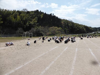 100メートル走路もがんばりました