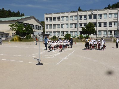 横断歩道での歩行練習