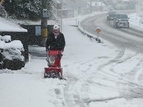 除雪機始動