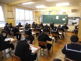 3年生学力診断テスト実施中