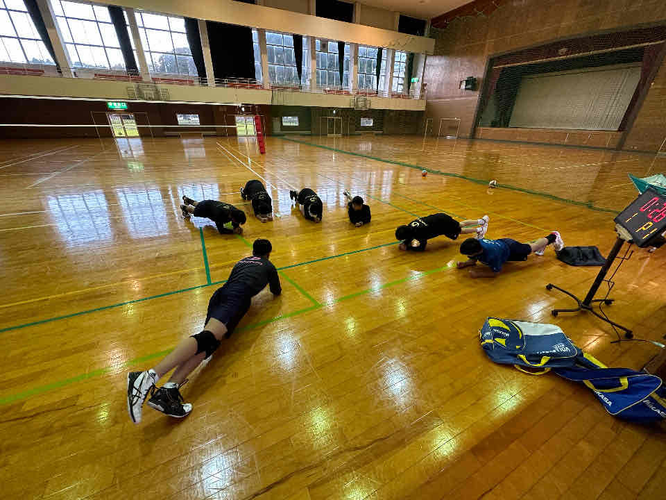 男子バレーボール部の練習風景２