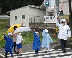 道路の横断の練習