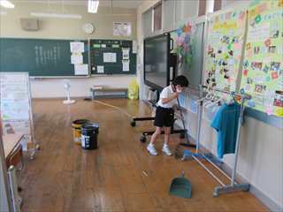 教室の掃除