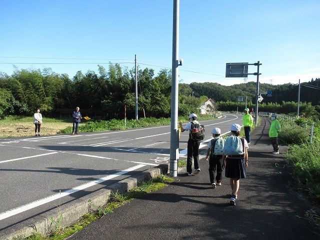 車が来ないか、しっかり確かめます。