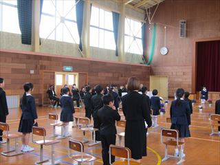 温かな雰囲気の卒業式になりました。