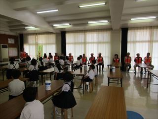青色パトロール隊の皆さんとの顔合わせ会です。