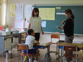 あおぞら学級の訪問指導がありました。