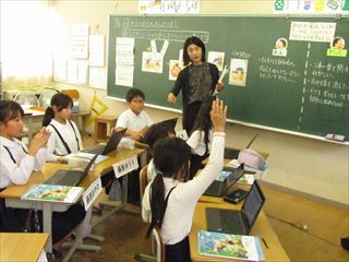 オンラインでつなげての道徳もなれてきました。