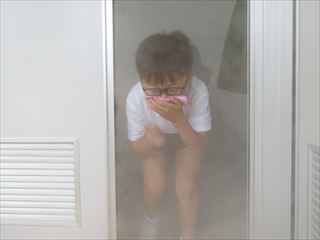 煙体験を行いました。