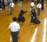 島根県武道大会第1回戦の様子です
