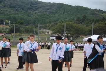 青組の応援