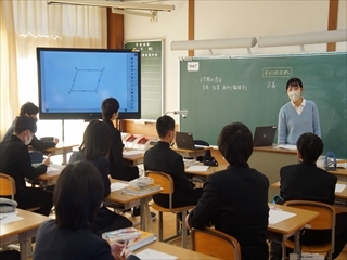 2年生数学の授業の様子