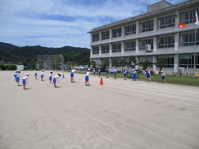 ラジオ体操の練習