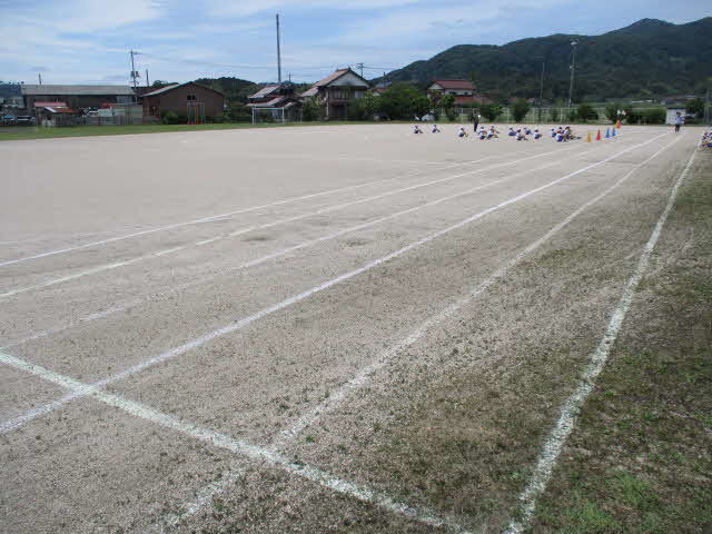 ライン引き等の準備