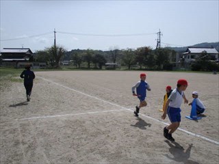 高学年のバトンパス