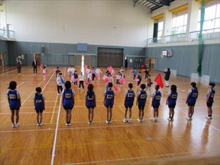 選手を応援