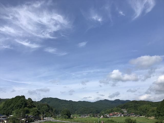 プールと青空