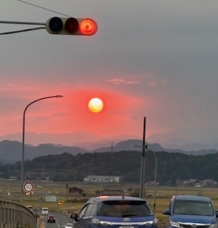 朝日の様子