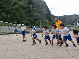 交流センター長さんとスタート