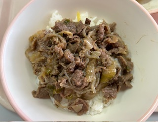 牛丼の様子