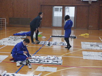 書初め会3・4年生２