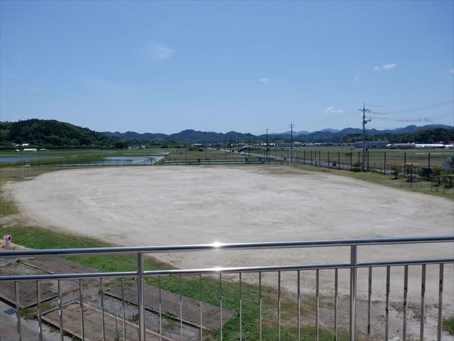作業後の校庭