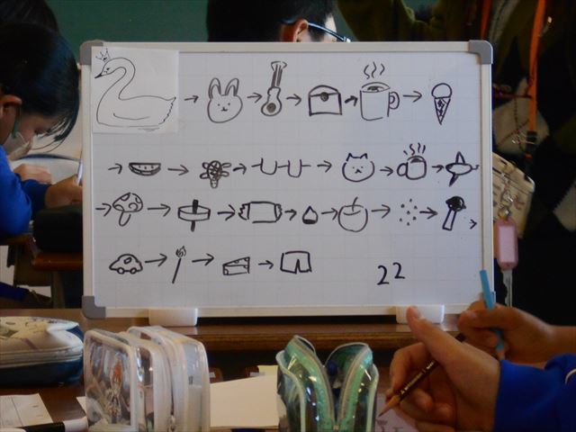 絵しりとりの様子