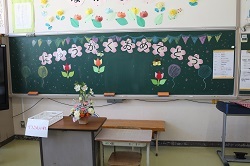 新入生の教室の写真