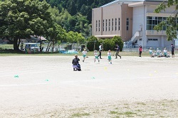 短距離走の練習の様子の写真