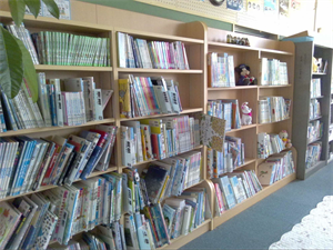 図書館の書架です。