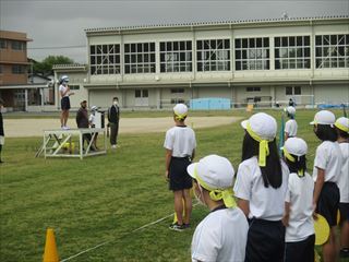 開会式のあいさつの練習です