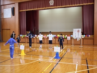 準備運動をしています