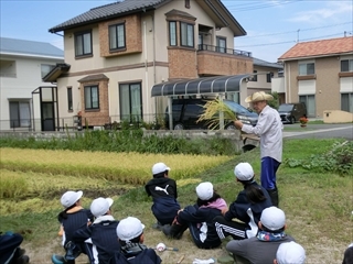 刈り方を教わっています