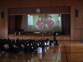 防災教室を行っています。