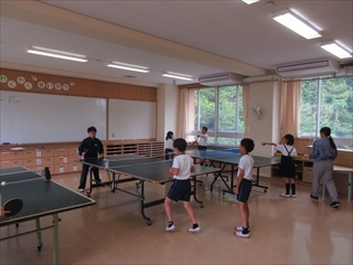 卓球クラブの様子です。