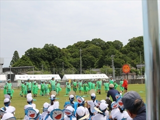 緑組の応援合戦