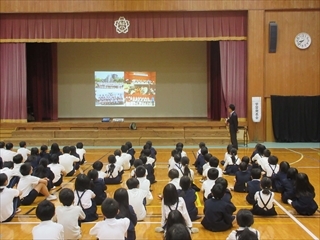 学習発表会に向けてエールを送っています。