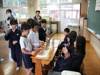 楽器を演奏しています。