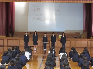 守山初等学校の紹介をしています。