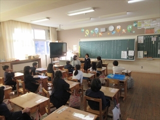 1年教室の様子です。