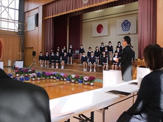 校長の式辞です。