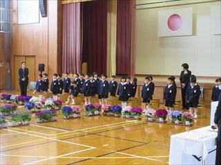 緊張している1年生です。