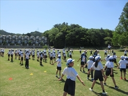 ラジオ体操をしています