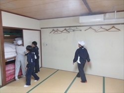 退所点検のやり直しです。