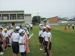 閉会式の練習の様子です