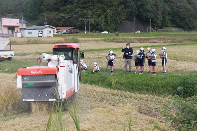 コンバイン見学