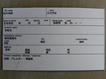 こんな情報を書きます