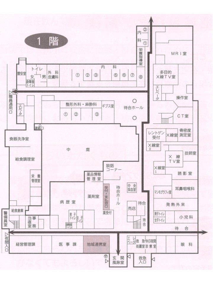 安来市立病院:1階