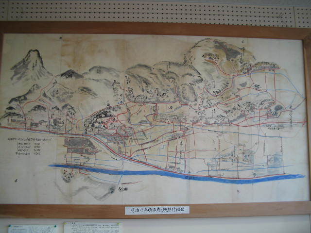 明治15年頃作成の飯梨村絵図