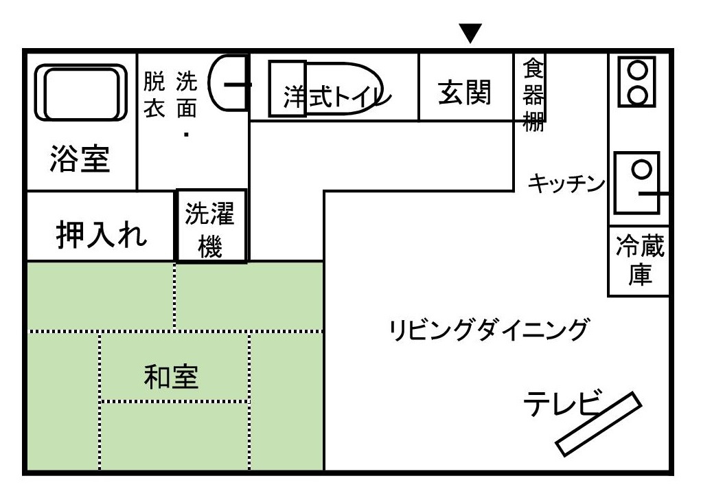 梶福留住宅の間取り図